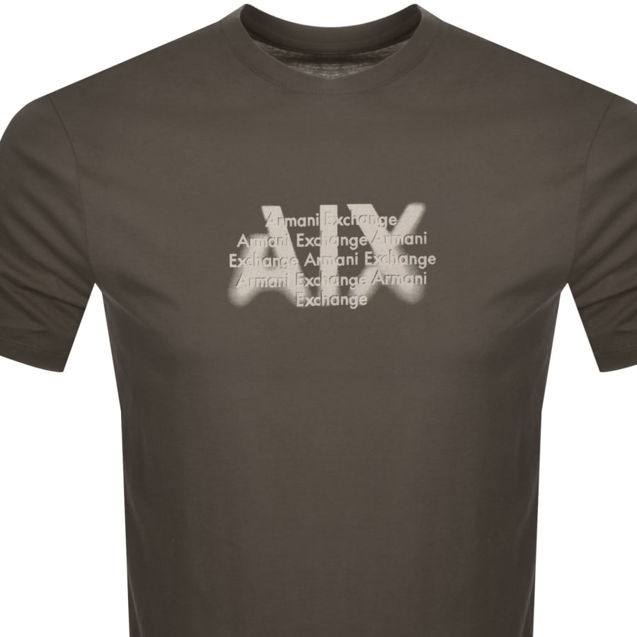 Armani Exchange Regular Fit T Shirt with Urban Military Logo in ASV Cotton Man Green Size L